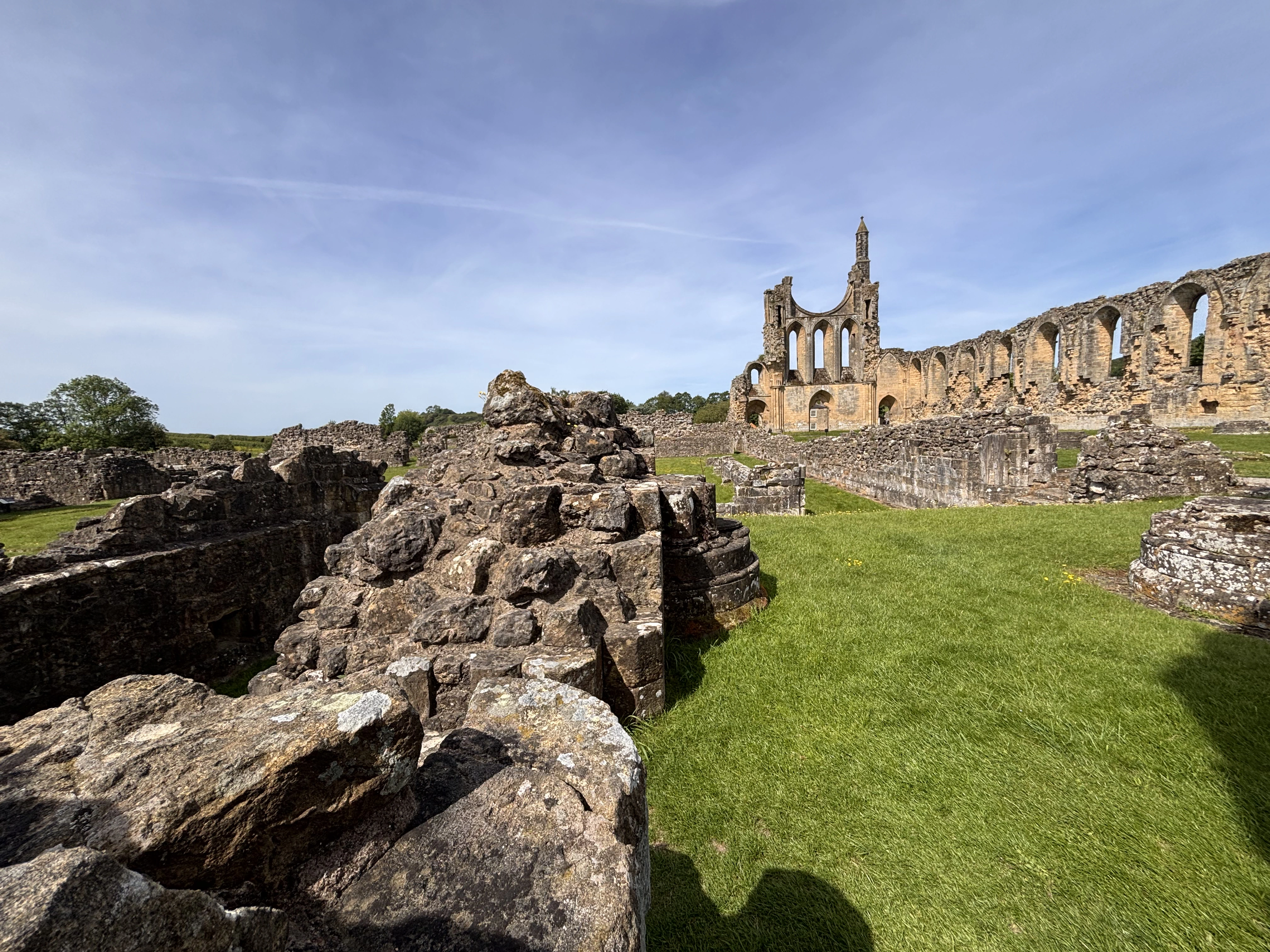 Byland Abbey in the countryside near York